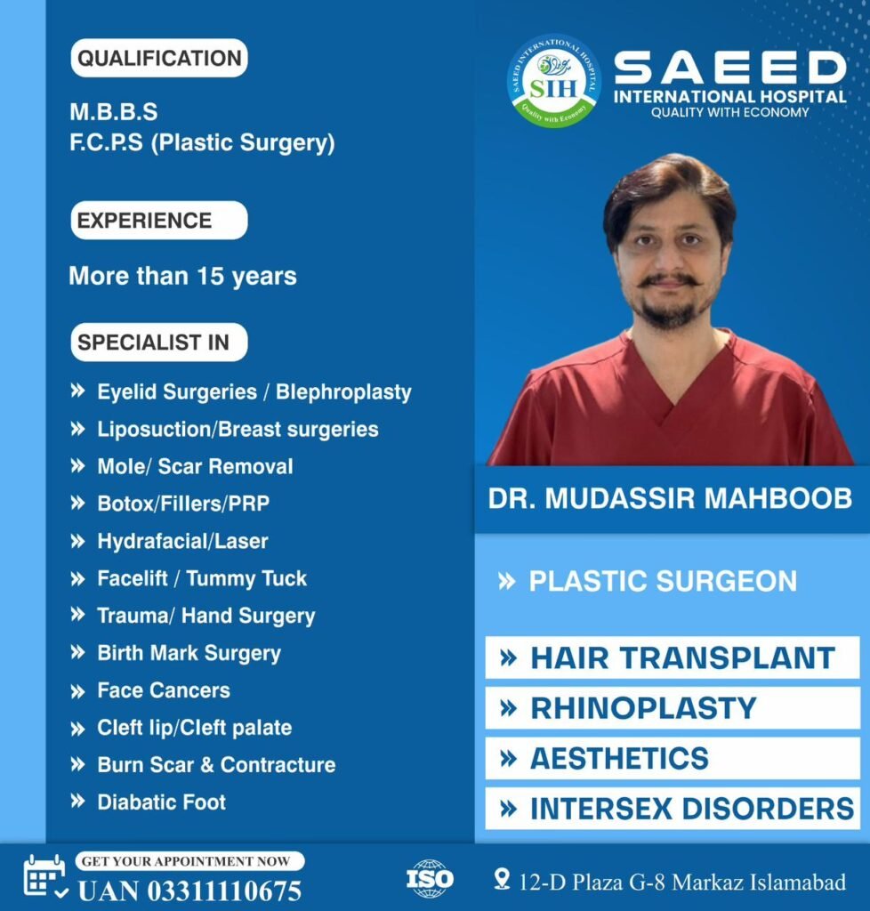 Dr. Mudassir Mahboob - Plastic Surgeon & Hair Transplant Specialist